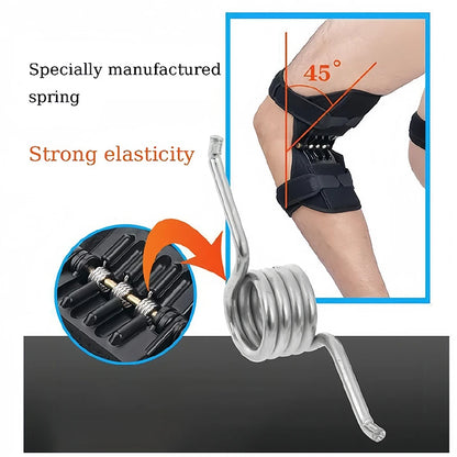 1Pc Knee Booster Support Spring Power Knee Stabilizer Pad Knee Protection Booster for Weak Legs Running Squat Climbing