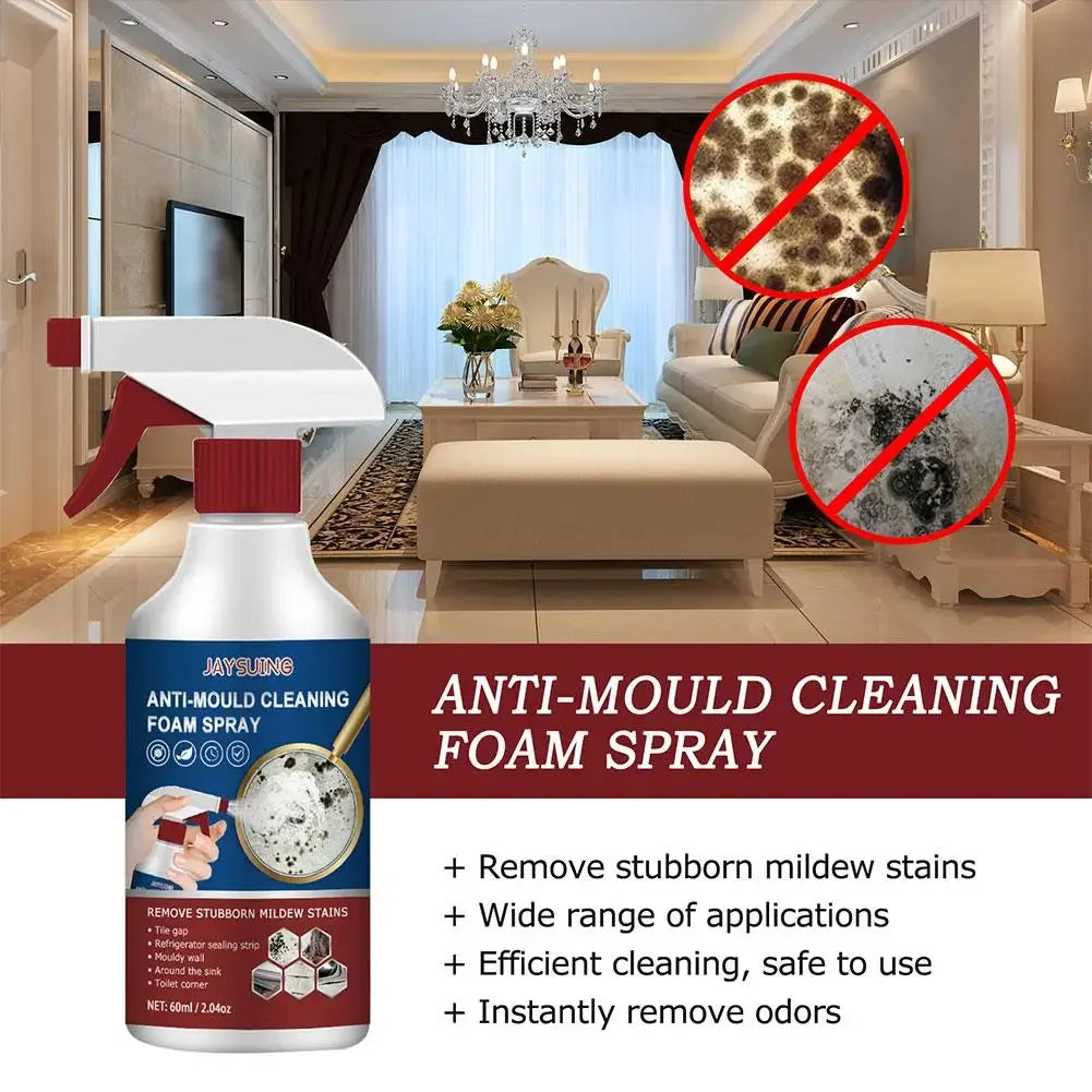 Wall Mildew Remover Mildew Stain Remover Spray Active Mildew Mould Removal Foam Spray Long-lasting Effect Wall Mold Remover