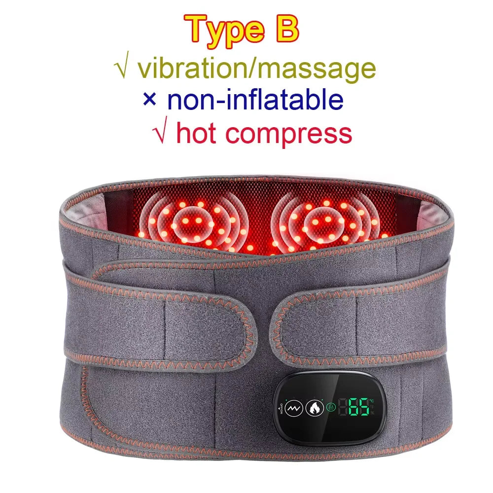 Heating Waist Massager Belts Vibration Inflatable Heated Pads Back Protector Waist Massage Relax Warmer