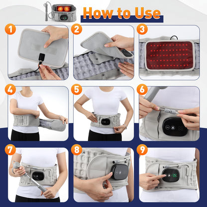Heating Waist Massager Belts Vibration Inflatable Heated Pads Back Protector Waist Massage Relax Warmer
