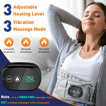 Heating Waist Massager Belts Vibration Inflatable Heated Pads Back Protector Waist Massage Relax Warmer