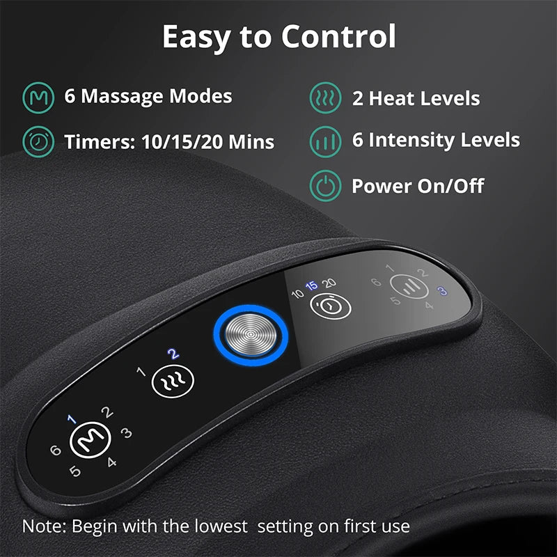 Wireless Electric Hand Massager •Air Compression •Hot Compress Palm